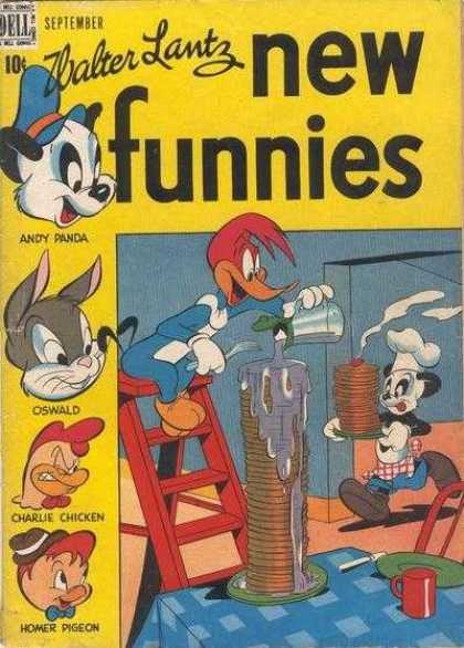 New Funnies 139 - Andy Panda - Oswald - Charlie Chicken - Homer Pigeon - Woody Woodpecker