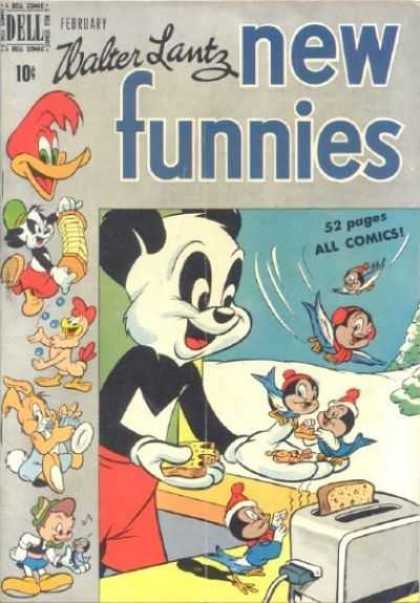 New Funnies 156 - Walter Lantz - February - Toaster - Woody Woodpecker - Snow