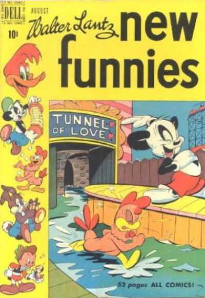 New Funnies 162 - Walter Lantz - Tunnel Of Love - Chicken - Panda - Woody Woodpecker