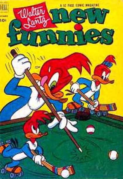 New Funnies 187 - Walter Lantz - Woody Woodpecker - Billiards - Hockey - Kids