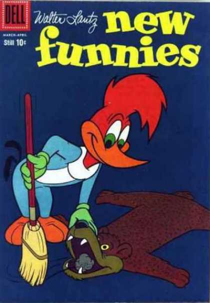 New Funnies 276 - Dell - Walter Lautz - 10 Cents - March - April - Woodpecker