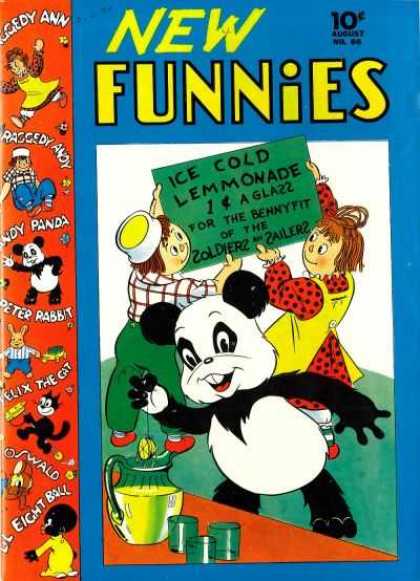 New Funnies 66 - Raggedy Ann - Raggedy Andy - Peter Rabbit - Felix The Cat - Andy Panda