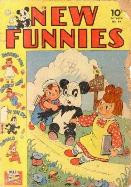 New Funnies 68 - Panda - Raggedy Ann - Raggedy Andy - School Books - Felix The Cat