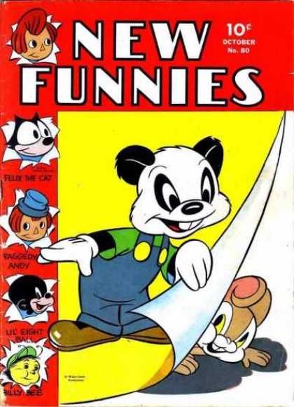 New Funnies 80 - Turn The Page - Felix The Cat - The Wonderful Wonderful Cat - Magic Bag Of Tricks - Hide And Seek