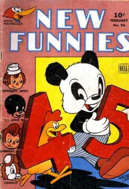 New Funnies 96 - Woody Woodpecker - Raggedy Andy - Lil Eight Ball - Raggedy Ann - Oswald