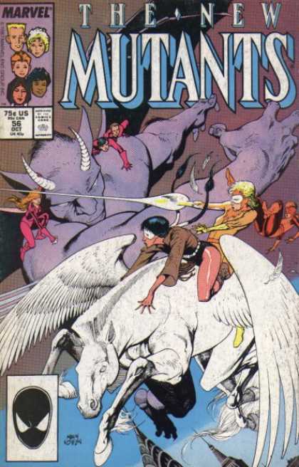 New Mutants 56 - Pegasus - Demon - Marvel - Marvel Comics - Mutants - Kevin Nowlan
