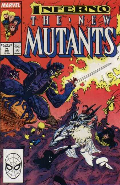 New Mutants 71 - Inferno - Marvel - Sword - Storm - Mutants - Bret Blevins