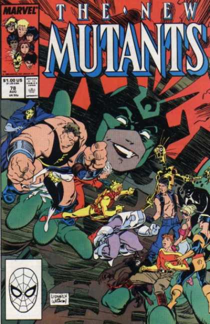 New Mutants 78 - Superhuman - Greenman - Peoples - Enemies - Fighting - Al Williamson, Rick Leonardi