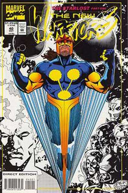New Warriors 40 - Marvel Comics - The Starlost - Part One - Superheroes - Blue And Yellow Costume - Darick Robertson