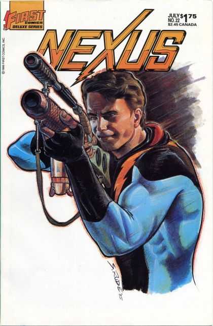 Nexus 22 - First Comics - Gun - Weapon - July - Man - Steve Rude