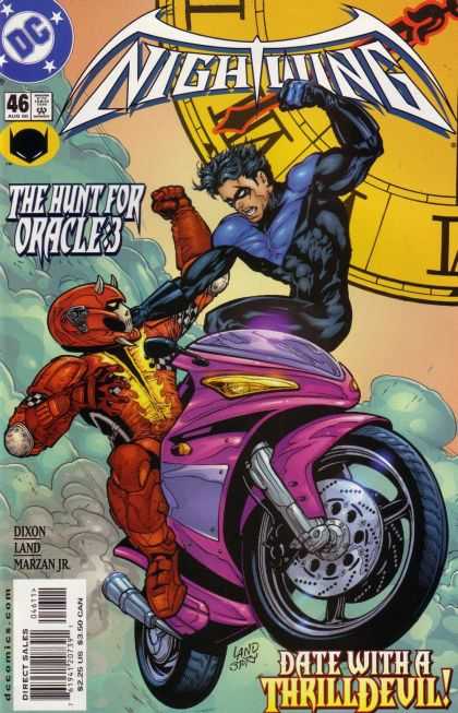 Nightwing 46 - The Hunt For Oracles - Clock - Battle - Byke - Costumes