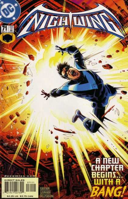 Nightwing 71 - Explosion - Fire - Blown Up - Scream - Bang - Michael Golden