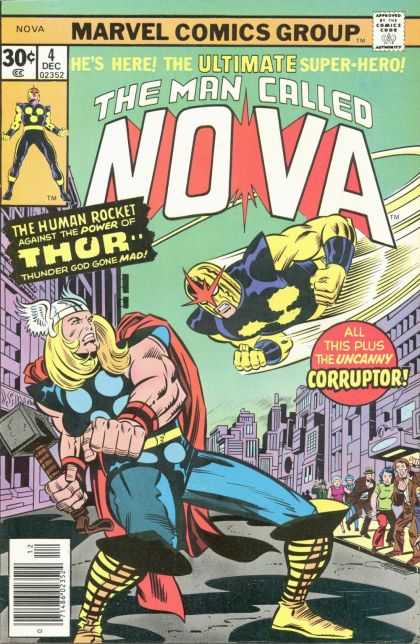 Nova 4 - Human Rocket - Thor - Crossover - Corrupter - Hammer - Adi Granov, Jack Kirby