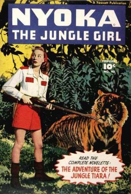 Nyoka the Jungle Girl 40 - Tiger - Gun - The Adventure Of The Jungle Tiara - Novelette - Jungle