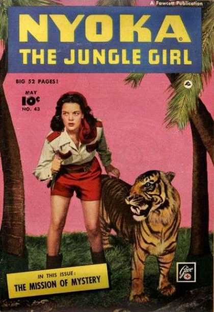Nyoka the Jungle Girl 43 - Tigar - Knife - Jungle - Hiding - Palm Trees