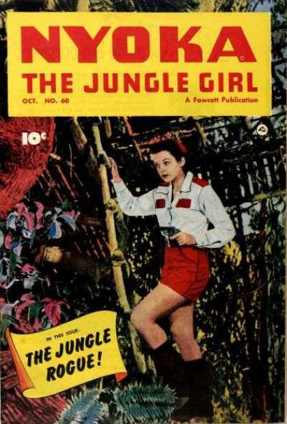 Nyoka the Jungle Girl 60 - Fawcett - Bamboo - Hut - Woman - Red Miniskirt