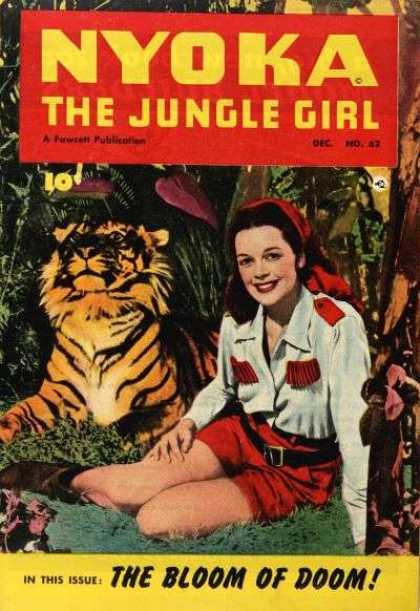 Nyoka the Jungle Girl 62 - Lady - Tiger - Forest - Grass - Trees