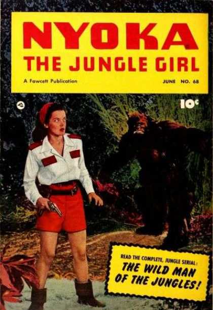 Nyoka the Jungle Girl 68 - Wild Jungle - Lady In Daisy Dukes - Gun - Bear - Sand