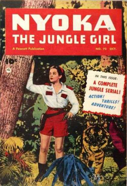 Nyoka the Jungle Girl 72 - 10 Cents - October - Fawcett - Tree - Gun