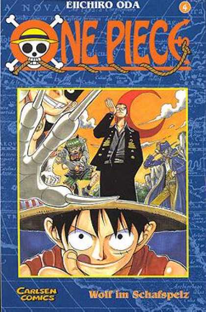 One Piece 4 - Map - Moon - Captain - Eiichiro Oda - Carlsen Comics