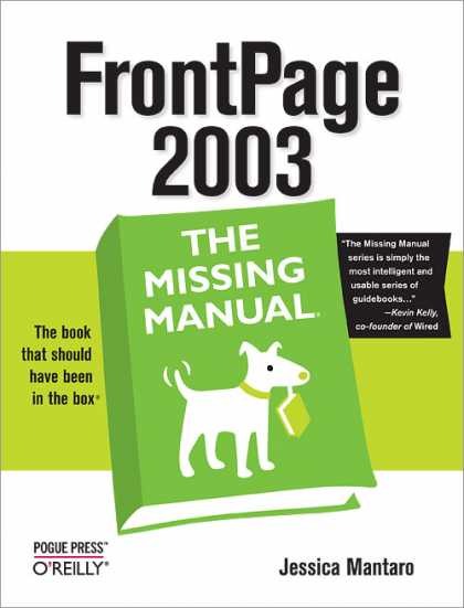 O'Reilly Books - FrontPage 2003: The Missing Manual