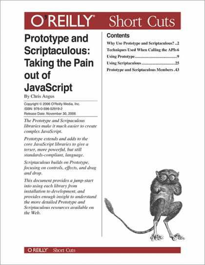 O'Reilly Books - Prototype and Scriptaculous: Taking the Pain out of JavaScript