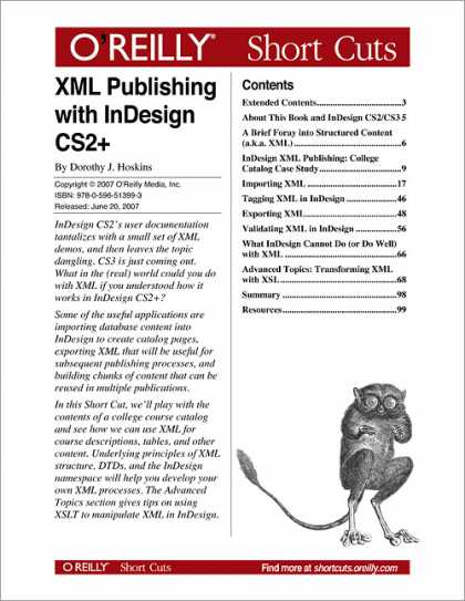 O'Reilly Books - XML Publishing with InDesign CS2+