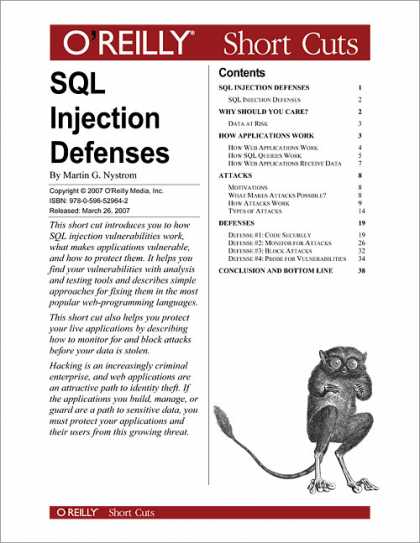 O'Reilly Books - SQL Injection Defenses