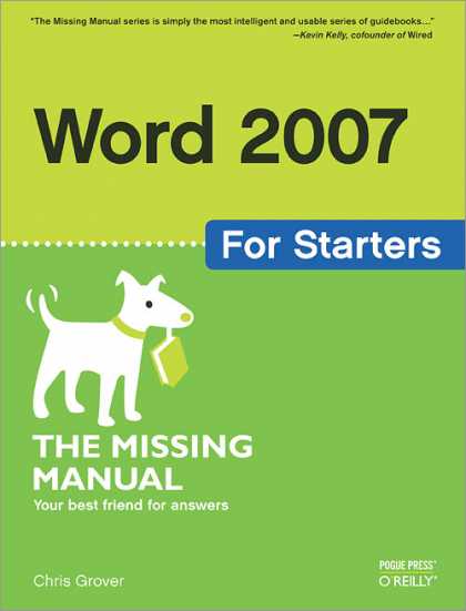 O'Reilly Books - Word 2007 for Starters: The Missing Manual