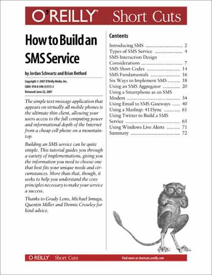 O'Reilly Books - How to Build an SMS Service
