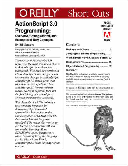 O'Reilly Books - ActionScript 3.0 Programming: Overview, Getting Started, and Examples of New Con