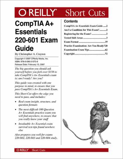 O'Reilly Books - CompTIA A+Essentials 220-601 Exam Guide