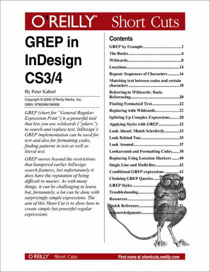 O'Reilly Books - GREP in InDesign CS3/CS4