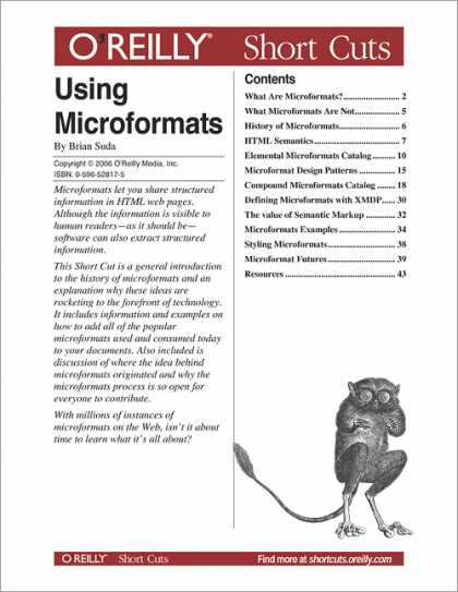 O'Reilly Books - Using Microformats