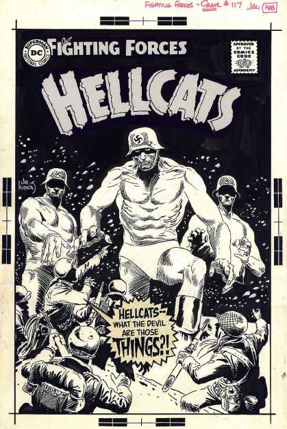Original Cover Art - Our fighting Forces #117 Unpublished Cover (1968) - Dc Comics - Fighting Forces - Hellcats - Army - Nazi
