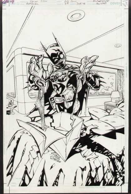 Original Cover Art - Batgirl - Window - Lights - Monster - Evil - Gift