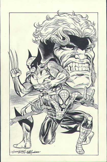 Original Cover Art - Spiderman/Wolverine