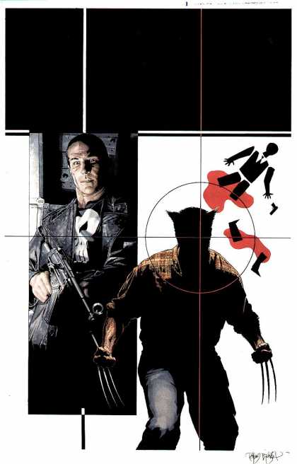 Original Cover Art - The Punisher (Versus Wolverine!) - Gun - Claws - Man - Wolverine - Target