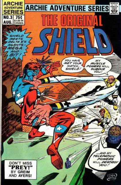 Original Shield 3 - American - Superhero - Elastic - Rubber - Fightign - Dick Ayers