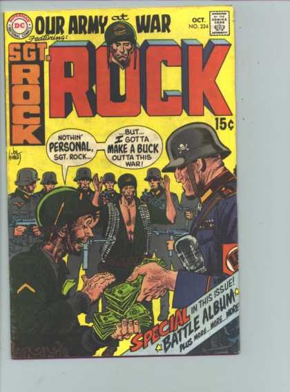Our Army at War 224 - Rock - Batle Album - Dc - October Issue - 15 Cents - Joe Kubert