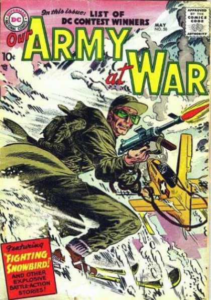 Our Army at War 58 - Snow - Dc - Contest Winners - Battle Action - Stories - Joe Kubert