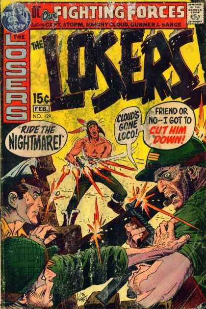 Our Fighting Forces 129 - Action - Battle - Indian - Army - Fear - Joe Kubert