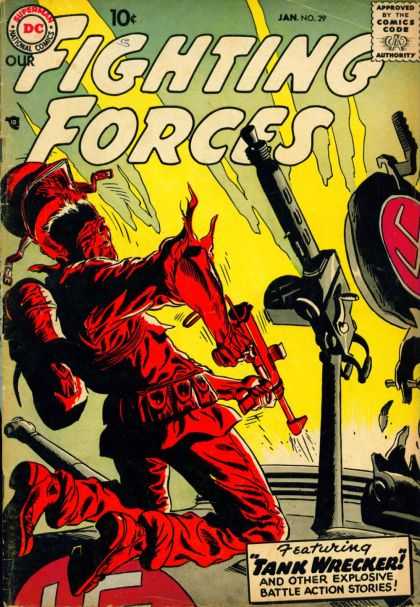 Our Fighting Forces 29 - Fire - Explosion - Bomb - Army - Granade - Joe Kubert