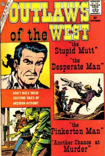 Outlaws of the West 27 - Approved By The Comics Code Authority - Cap - The Stupit Mutt - The Desperate Man - Gun