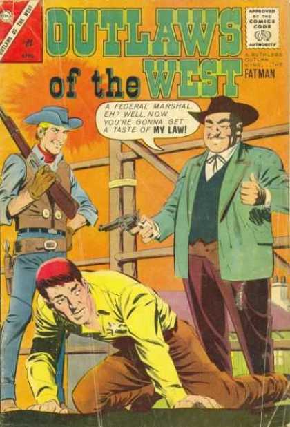 Outlaws of the West 42 - Comics Code - Fatman - Cowboys - Guns - Federal Marshal