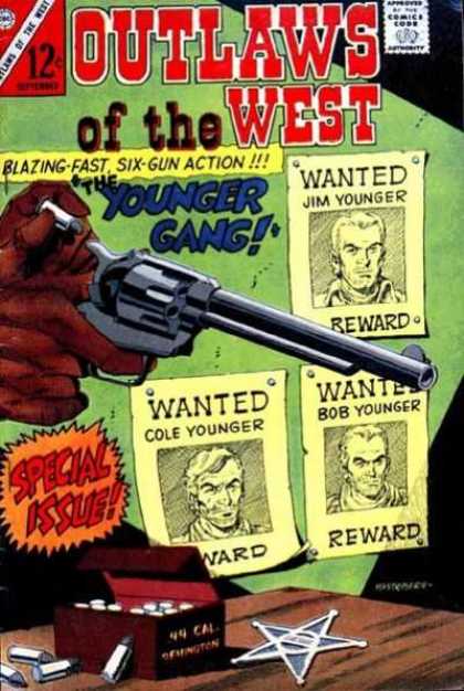 Outlaws of the West 60 - Blazing Fast Six Gun Action - Special Issue - Wanted Jim Younger - Wanted Bob Younger - Wanted Cole Younger