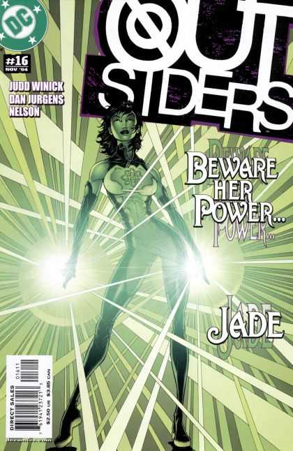 Outsiders 16 - Beware Her Power - Jade - Green Light - Green Lady - Nov 04 - Brian Bolland