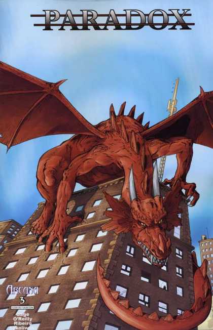 Paradox 3 - Building - Red Dragon - Skyscraper - Wings - Spikes