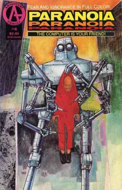 Paranoia 4 - Adventure Comics - Robot - Man - Fear And Ignorance - Computer Is Your Friend