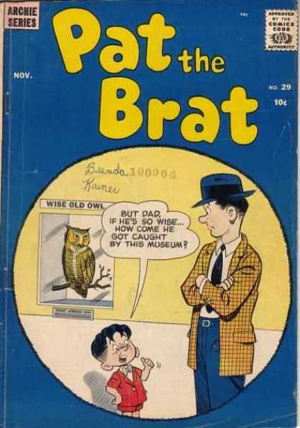 Pat the Brat 29 - Archie Series - No 29 - Wise Old Owl - November - Nov